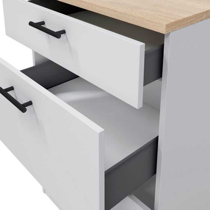 Meuble Bas Cuisine 100 Cm Avec Plan De Travail
