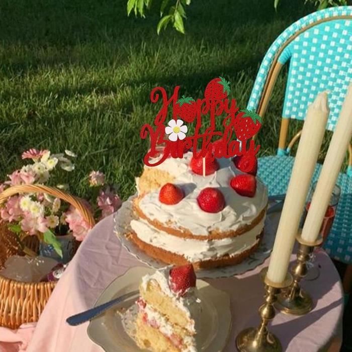 Joyeux anniversaire gâteau Topper jeu vidéo Radio rose paillettes rétro  thème de retour décorations bébé douche garçons filles homme femme fête d' anniversaire décor fournitures - - 