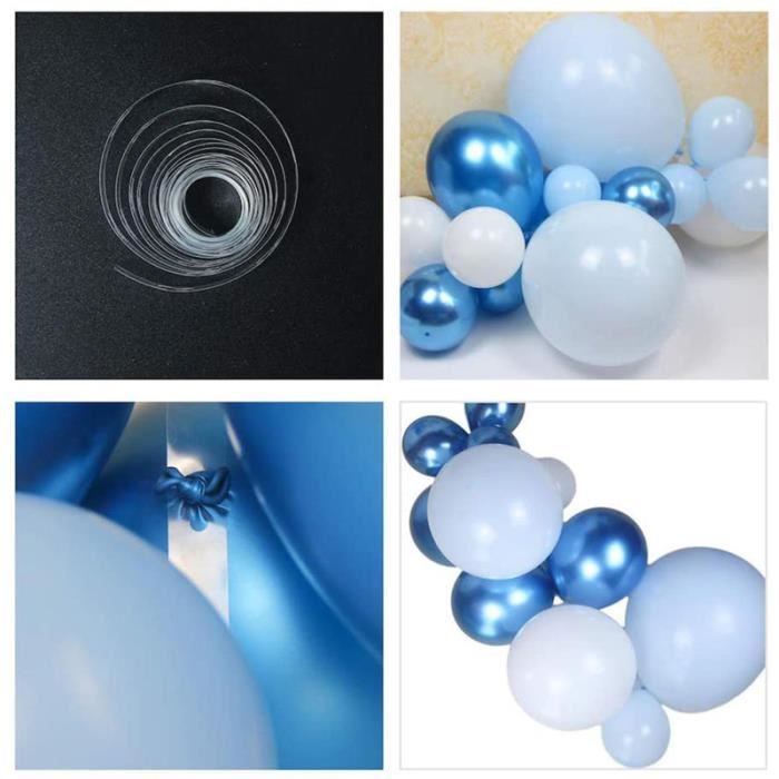 Kit De Guirlande D'Arche De Ballons Bleus, Kit D'Arche De Ballons Bleu Marine Et Blanc Avec