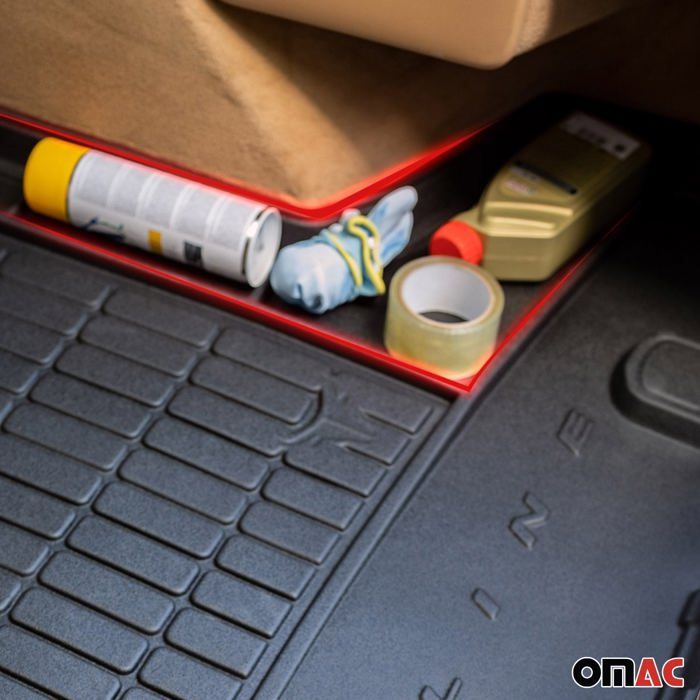 Coffre De Rangement Sur Mesure Pour Peugeot 407 (2004-2011) - Caoutchouc TPE Noir - Neuf