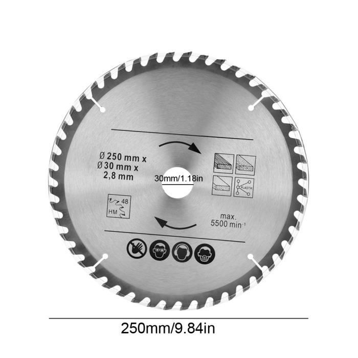 Lot De 2 Lames De Scie Circulaire TCT 184mm - Alésage 30mm, Carbure De Tungstène, Pour Bois