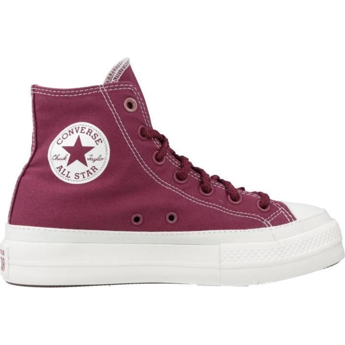 Basket CONVERSE 135655 Rouge Femme Textile Lacets Rouge Cdiscount Chaussures
