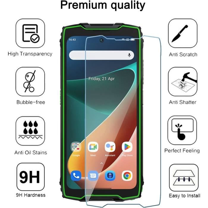 Custodia Per Blackview BV9300 + Pellicola Vetro Temperato – Cover Morbida Silicone TPU Antiurto – Nero