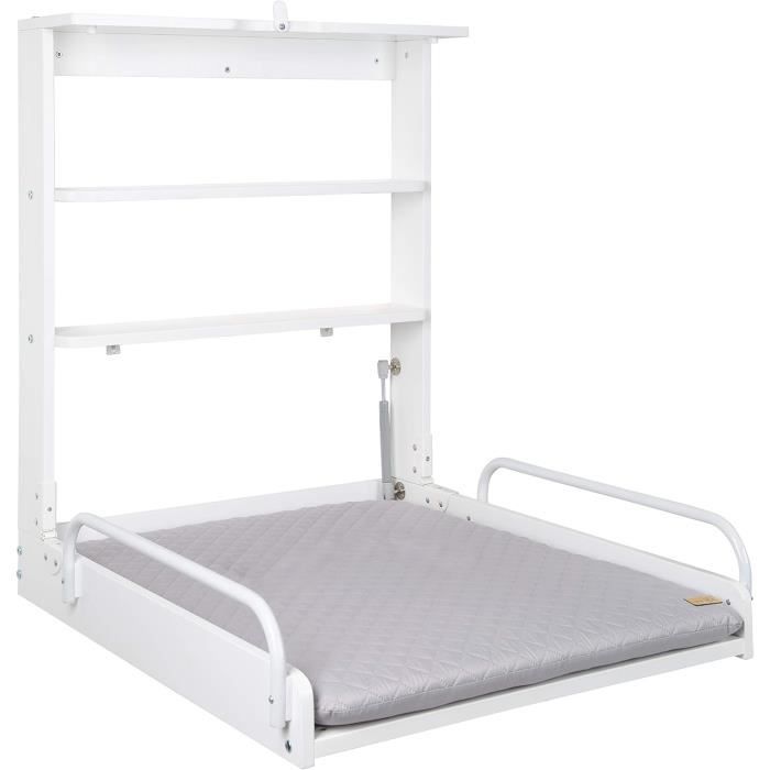 Table à Langer Murale Rabattable Roba - Avec Matelas Imperméable - Gain De Place Assuré