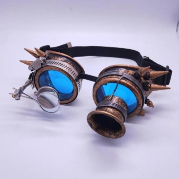 Lunettes Steampunk UNBRANDED Mixte Verres Colores Bleus Style Vintage Accessoire Cosplay Bleu Achat Vente lunettes de soleil Mixte Adulte Cdiscount