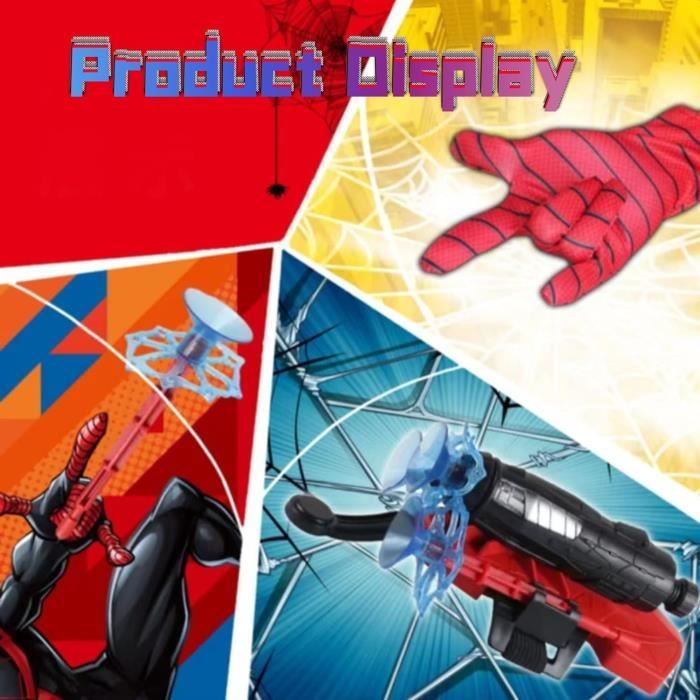 Lot de 2 gants de lanceur Spider-Man, gants de lancer, jouets de poignet,  lanceur de héros, gants de cosplay en plastique Spider-Man - Cdiscount Jeux  - Jouets