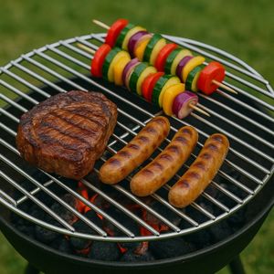 Grille De Barbecue Pliable – 55x30 Cm, Inox, Antirouille, Pour Camping