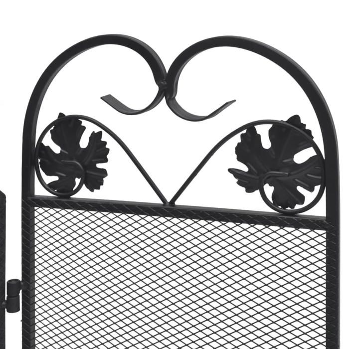 Ecran de Cheminée Pliable à 3 Panneaux de 78 x 133 cm, Pare-feu cheminée en Maille de Fer (Noir