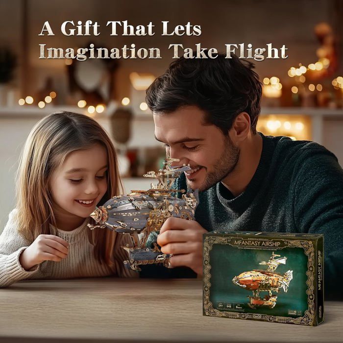 Cuteefun Maquette en bois à Construire, Grande Roue avec Musique, Puzzle 3D, Jeu de Construction Adulte, Cadeaux pour Garçons, Filles, Ados, Hommes et Femmes