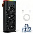 Mini Climatiseur Mobile 4-en-1,Portable Refroidisseur d'air 280 ml,3 Vitesses, 3 Modes Ventilateur USB Humidificateur pour Chambre