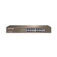 IP-COM Switch de bureau Fast Ethernet 16 Port 10/100/1000 Mbps RJ45, mode VLAN , Auto MDI/MDIX, Plug&Play, switch en acier. G1016D-0