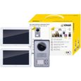 VIMAR Kit interphone vidéo bifamilial intelligent avec 2 écrans tactiles mains libres, plaque audiovidéo 2 boutons-0