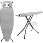 Table à Repasser,TUNCCO Planche à repasser Pliable,Pour Centrale Vapeur,Hauteur Réglable,Avec Housse，120 x 45 cm, Gris