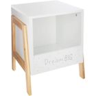 ATMOSPHERA FOR KIDS Casier de rangement en bois pour enfant - Blanc et gris