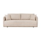 MOBILIER DECO CELSY - Canapé 3 places convertible avec coffre en tissu beige