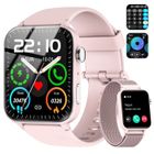 FEIPUQU Montre Connectée Femme 1,83'' Smartwatch Sport 3M Etanche, Assistant vocal, Sommeil Trackers d'Activité Podomètre Oxymètre -Rose