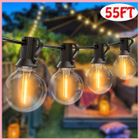 LUCKFEN Guirlande Lumineuse Extérieure 55FT/16.7M Guirlande Guinguette LED G40 Ampoules 25+2 Rechange Guirlande Exterieur Étanche