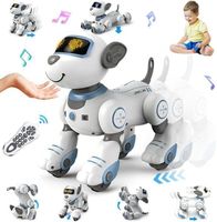 VATOS Chien Robot intelligent interactif télécommande Bleu  - 17 Fonctions Programmables - Cadeau Enfants 3+ Ans