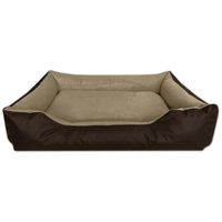 BedDog LUPI lit pour chien, Panier corbeille, coussin de chien [XXL env. 120x85cm, MELANGE (brun/beige)]