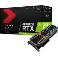 PNY Carte Graphique GeForce RTX 3070 8GB XLR8 Gaming Revel Epic-X RGB Triple Fan LHR Noir/Argent