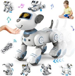 ROBOT - ANIMAL ANIMÉ VATOS Chien Robot intelligent interactif télécommande Bleu  - 17 Fonctions Programmables - Cadeau Enfants 3+ Ans