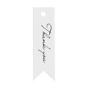 RUBAN CADEAU - BOLDUC VQU Kraft étiquettes - cadeaux étiquettes message de gratitude carte (blanc) 12367