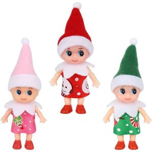 VILLAGE - MANÈGE 3 Pièces Poupée Elfe de Noël Bébé Elfe sur l'étagère Bébé Poupée Elfe Bébé de Noël Petit Lutin de Noël pour Fille et Garçon Bébé 