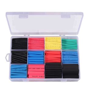 RETYLY 280pcs gaine thermoretractable thermodurcissable thermo retractable Tube boite 1 a 10mm Ratio 2:1 