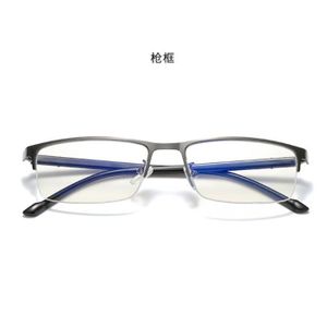 LUNETTES DE VUE 2021 hommes TR90 rétro peuvent être équipés avec des lunettes de myopie légère décoloration cadre anti-bleu demi-struc YJBH66344