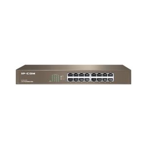 SWITCH - HUB ETHERNET  IP-COM Switch de bureau Fast Ethernet 16 Port 10/100/1000 Mbps RJ45, mode VLAN , Auto MDI/MDIX, Plug&Play, switch en acier. G1016D