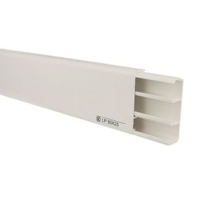 GOULOTTE - CACHE FIL Plinthe électrique PVC blanche 80 x 25 mm Carton d