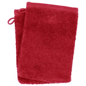 4 Gants De Toilette 100% Coton - 16x21 Cm, Ultra Doux Et Absorbants - Bordeaux
