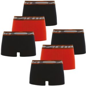 BOXER - SHORTY ATHENA Lot de 6 boxers  Noir-Orange-Noir HOMME