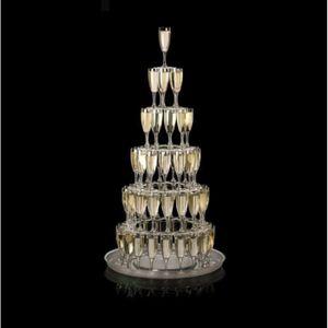 Coupe à Champagne Cascade pour 75 flûtes à champagne - 5 disques