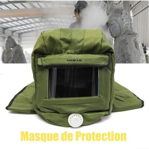 SABLEUSE XICHAO - Masque Protection Lentille sablage Capuche capuchon anti Vent/SandBlaster outils de la poussière de protection Masque