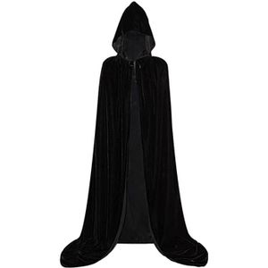 COSDREAMER Cape à capuche longue queue unisexe pour Halloween Noël sorcière cosplay Halloween magicien démon 