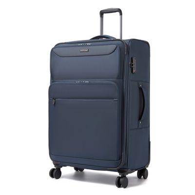 METZELDER Valise Souple Grande Taille Trigone – Ultra Légère 3,3 Kg – 115/130 L Extensible – Noir