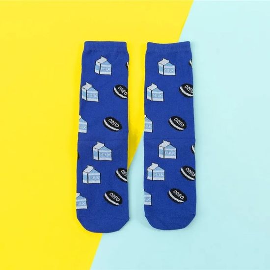 2 Paires De Chaussettes Drôles Motif Hamburger Frites - Coton élastique, Taille Unique, Cadeau Amusant