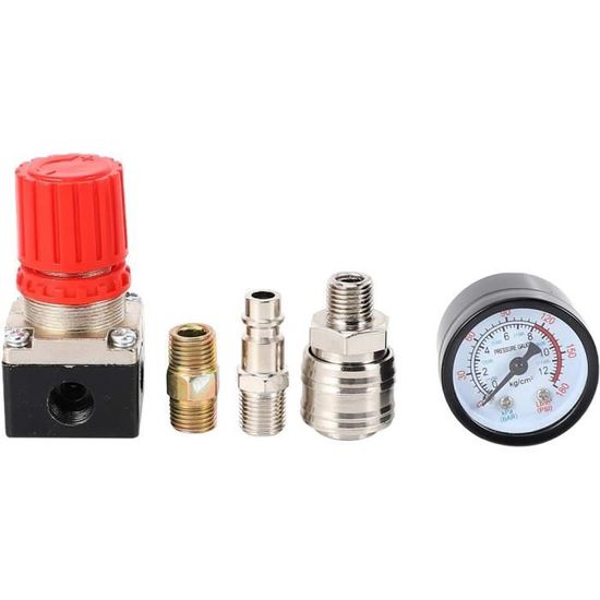 Réducteur De Pression 1/4″ Avec Manomètre – Pour Compresseur, Régulateur O.M.G.