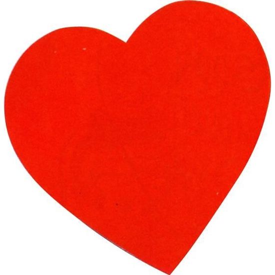 1 Gros Coeur En Carton Rouge Achat Vente Decors De Table