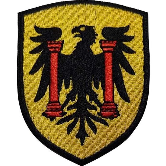 Blason Broderie Artisanale Patch Brodé Poitou-Charentes - Écusson Scratch 8x6,4cm - Fabriqué En France - Qualité Militaire écusson à Coudre