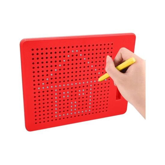 AiTuiTui Ardoise Magique Tableau Dessin Magnetique, 4 Couleurs Effaçable Planche à Dessin Magnétique avec 3 tampons Jouets éducatifs pour Les Enfants 3 4 5 Ans