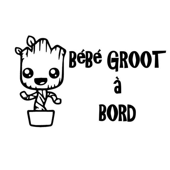 Sticker Bebe A Bord Bebe Groot 1 Couleur Au Choix Cdiscount Puericulture Eveil Bebe