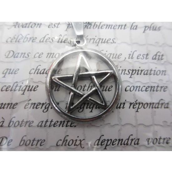 Collier Pentacle Personanlisable Pendentif Pentagramme Avec Chaîne