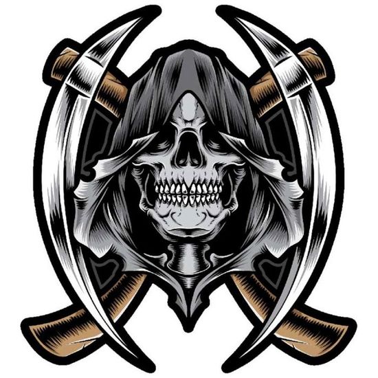 Sticker Faucheuse Tete De Mort Cdiscount Auto