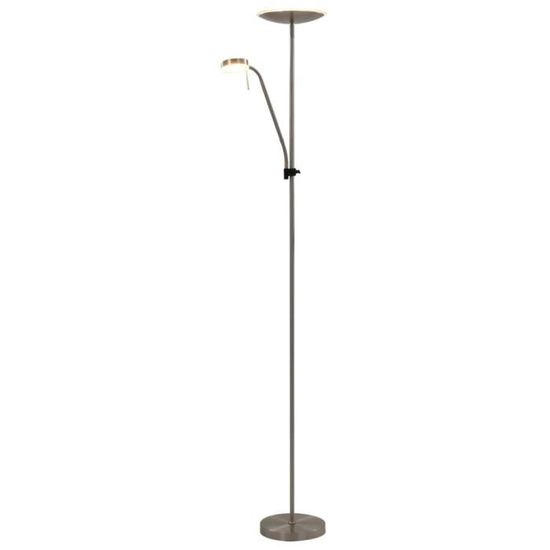 Lampadaire Lampe Salon sur Pied Lampadaire d'intérieur - 16 W Argenté 180 cm Meuble© ®WIIIUO®