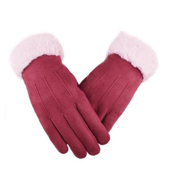 2 Paires Gants Hiver Femme, Gants Tricotés Unisex, Gants Tactile Gants Vélo Moto Cyclisme Chaud
