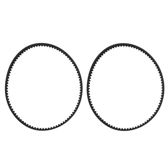 Lot De 2 Courroies Synchrones HTD325-5M - Pas 5mm, Largeur 15mm, En Caoutchouc Renforcé Fibre De Verre