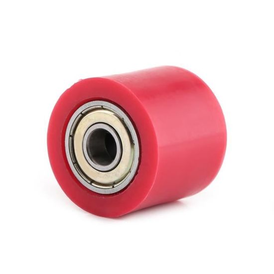 Qiilu Roulette Chaîne Moto 10mm - Guide Roue Tendeur Curseur Poulie Chaîne Entraînement