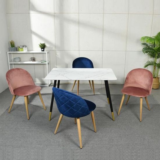 Homylin Ensemble De Table De Salle à Manger Blanc Pour 4 Cuisines